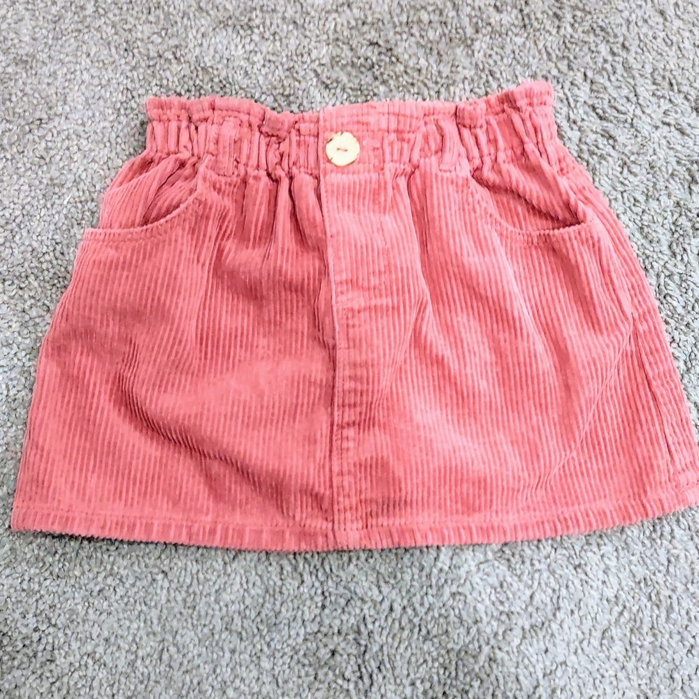 Zara Girl's Pink Corduroy Skirt